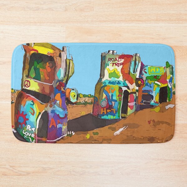 Item preview, Old cars buried in the dirt at Cadillac Ranch along old U.S. Route 66 - WelshDesigns designed and sold by welshdesigns.