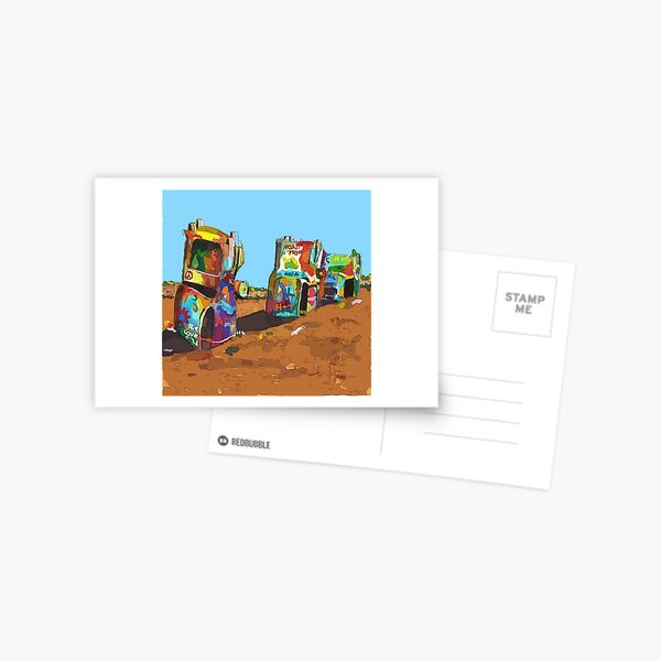 Item preview, Old cars buried in the dirt at Cadillac Ranch along old U.S. Route 66 - WelshDesigns designed and sold by welshdesigns.