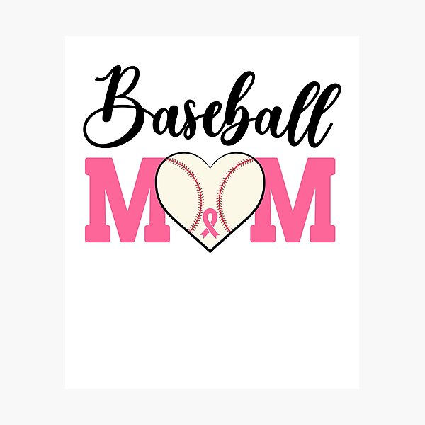 Item preview, Baseball Mom Pink Ribbon Breast Cancer Awareness Fighters designed and sold by Gold Chicken.