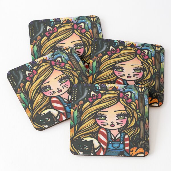 Item preview, Spooky Cute Halloween Girl Whimsical Halloween Art designed and sold by hannahlynnart.