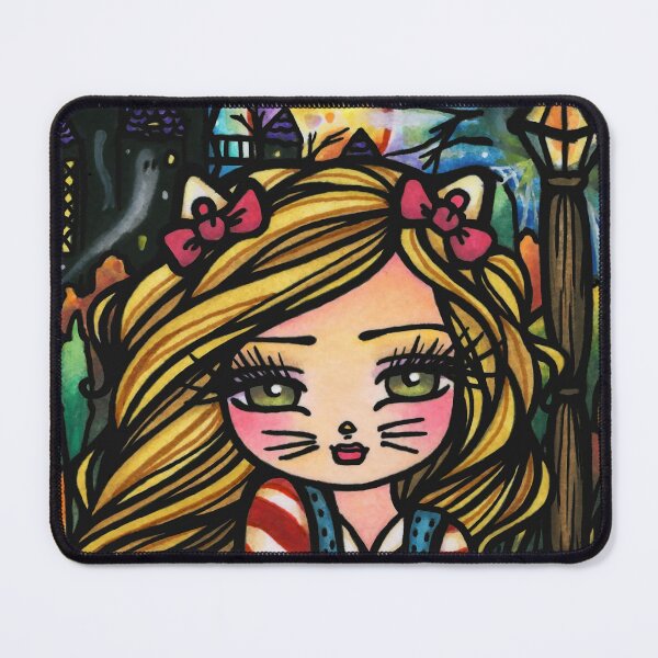 Item preview, Spooky Cute Halloween Girl Whimsical Halloween Art designed and sold by hannahlynnart.