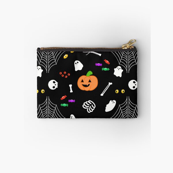 Aperçu de l'œuvre Des huées effrayantes et mignonnes ! Motif d'Halloween sur le noir créée et vendue par GrumpyBoobsArt.