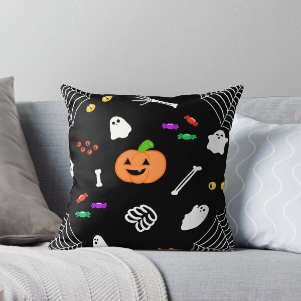 Artikelvorschau, Niedliche gruselige Boos! Halloween-Muster auf Schwarz entworfen und verkauft von GrumpyBoobsArt.