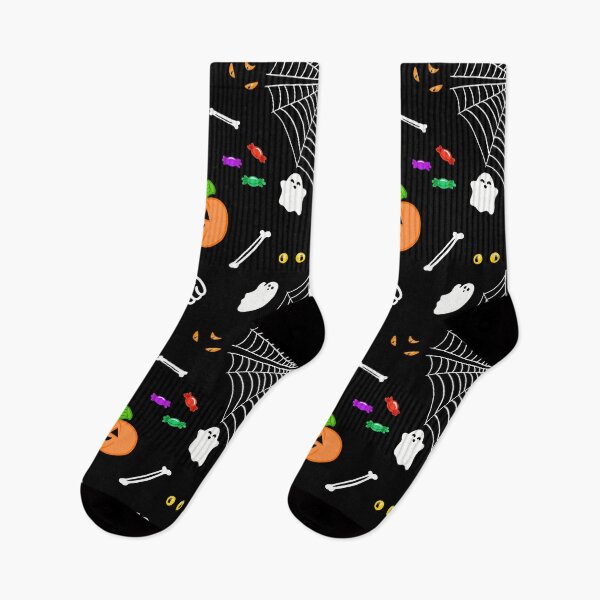 Item preview, Cutesy Spooky Boos! Halloween Pattern on Black designed and sold by GrumpyBoobsArt.