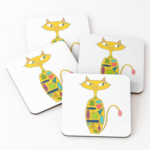 Item preview, MCM Geometric Cat designed and sold by LisaRoxyNC.