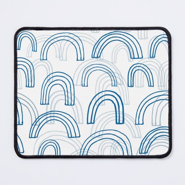 Rainbow echoes - fun abstract pattern by Cecca Designs Mouse Pad