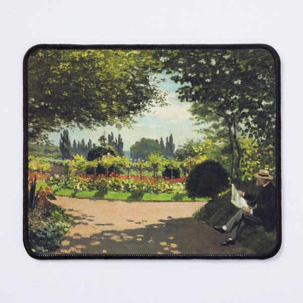Item preview, Adolphe Monet Reading In The Garden 1866 - Claude Monet Painting designed and sold by molamode.