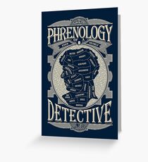 Phrenology of a detective - Sherlock Greeting Card