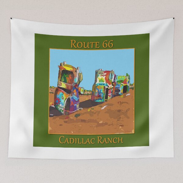 Item preview, Old cars buried in the dirt at Cadillac Ranch along old U.S. Route 66 - WelshDesigns designed and sold by welshdesigns.