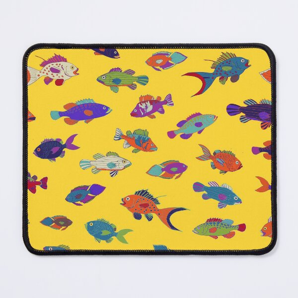 Item preview, Tropical Fish - Yellow - fun nautical pattern by Cecca Designs designed and sold by Cecca-Designs.