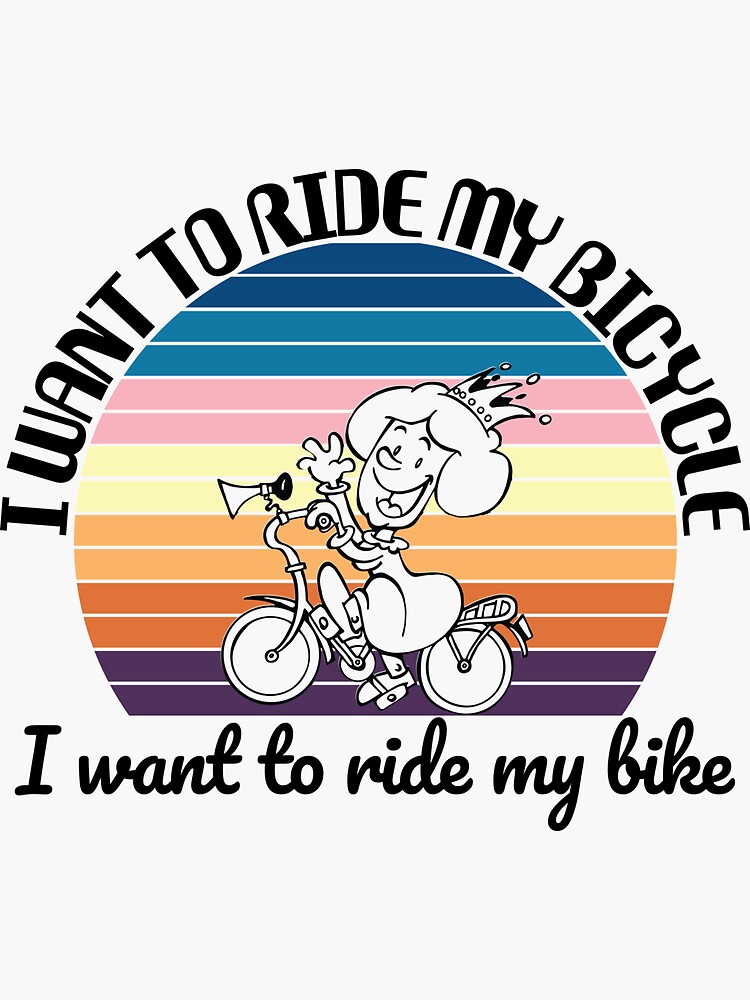 A queen on her bicycle in the sunset