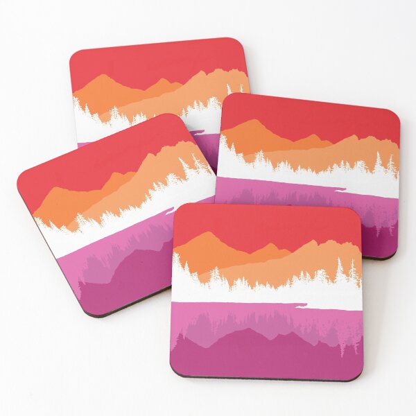 Item preview, Sisters Mountains Oregon Lesbian Flag designed and sold by krewsonk.