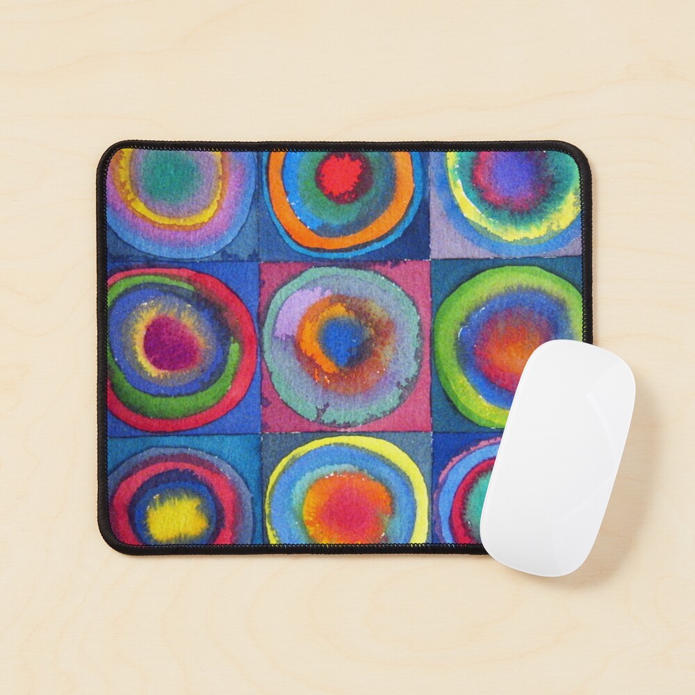 Circles - abstract watercolour by Francesca Whetnall Mouse Pad