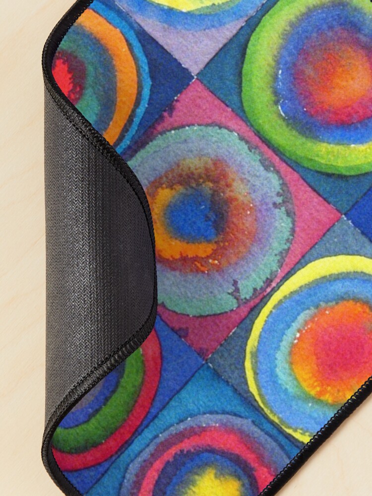 Alternate view of Circles - abstract watercolour by Francesca Whetnall Mouse Pad