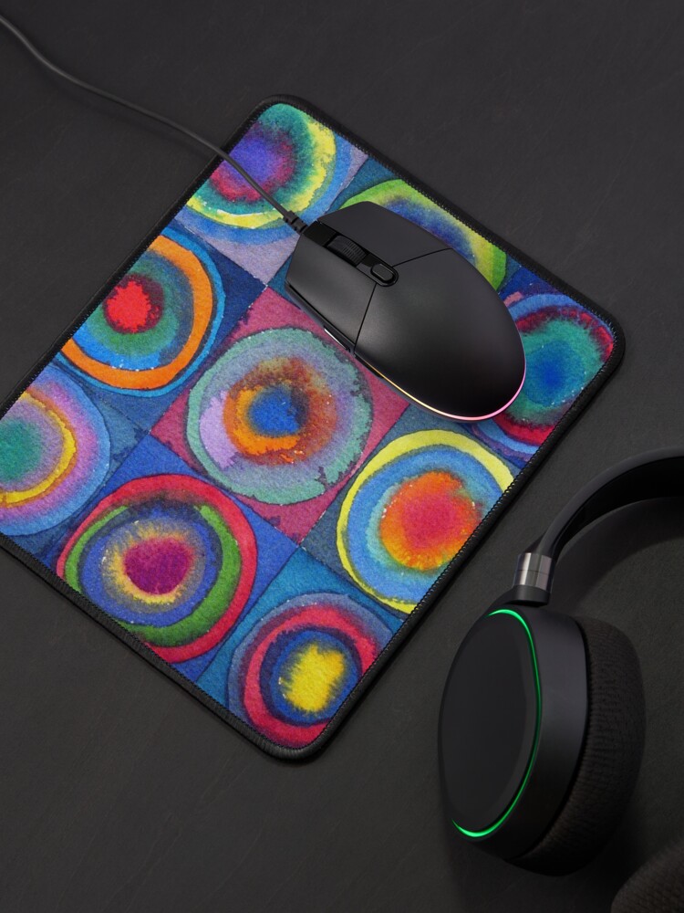 Alternate view of Circles - abstract watercolour by Francesca Whetnall Mouse Pad