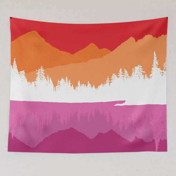 Item preview, Sisters Mountains Oregon Lesbian Flag designed and sold by krewsonk.