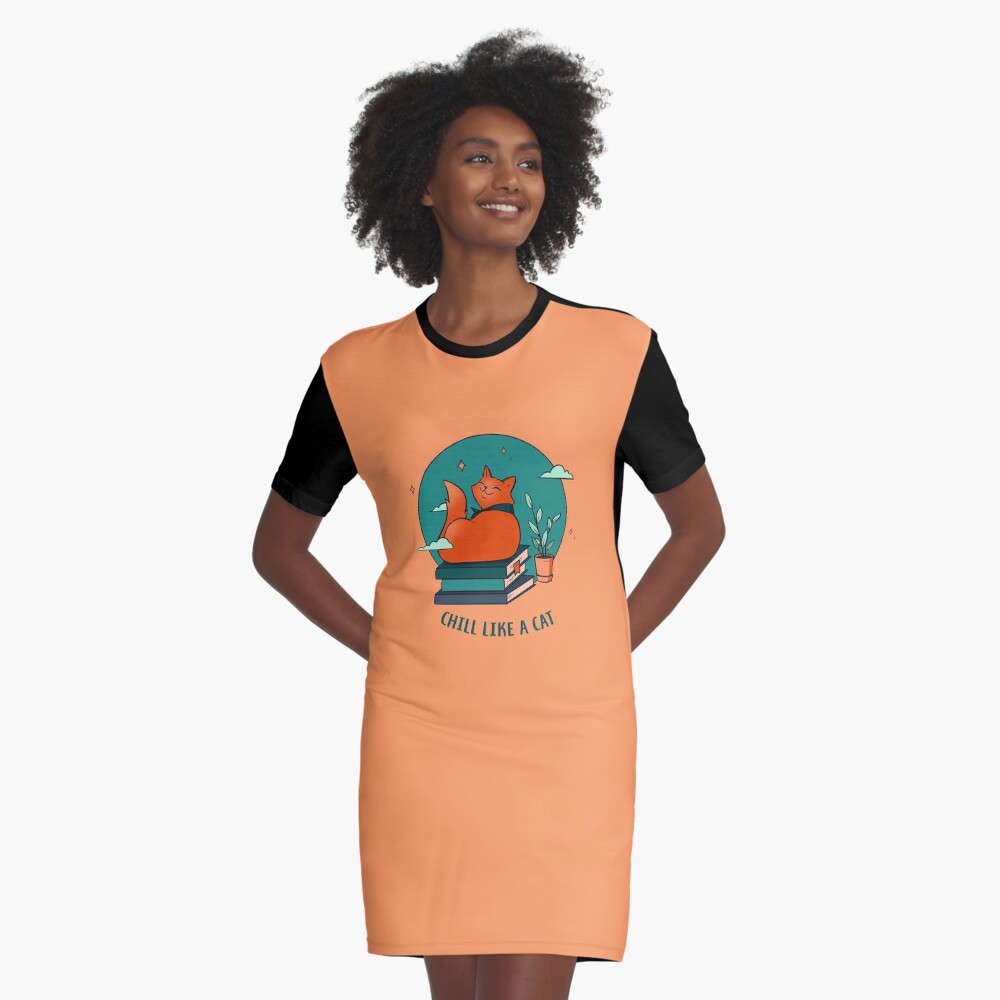 Item preview, Graphic T-Shirt Dress designed and sold by anniko-story.