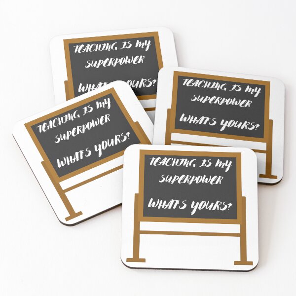 Item preview, Teaching Is My Superpower What's Yours Black Board designed and sold by LuckyKermit.
