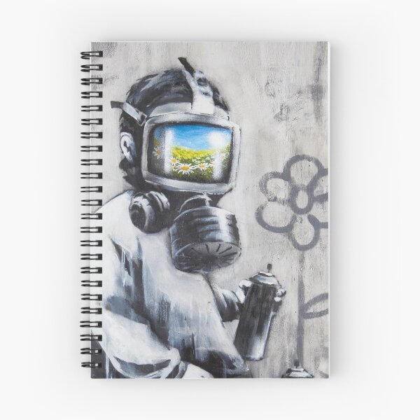 Item preview, Banksy Gas Mask Boy Art designed and sold by SharpWallArts.