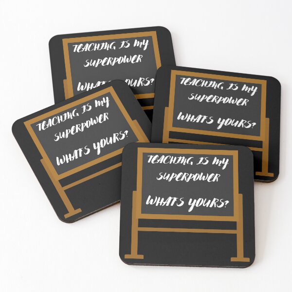 Item preview, Teaching Is My Superpower What's Yours Black Board In Black designed and sold by LuckyKermit.