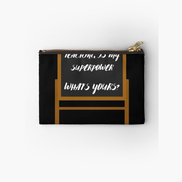 Item preview, Teaching Is My Superpower What's Yours Black Board In Black designed and sold by LuckyKermit.