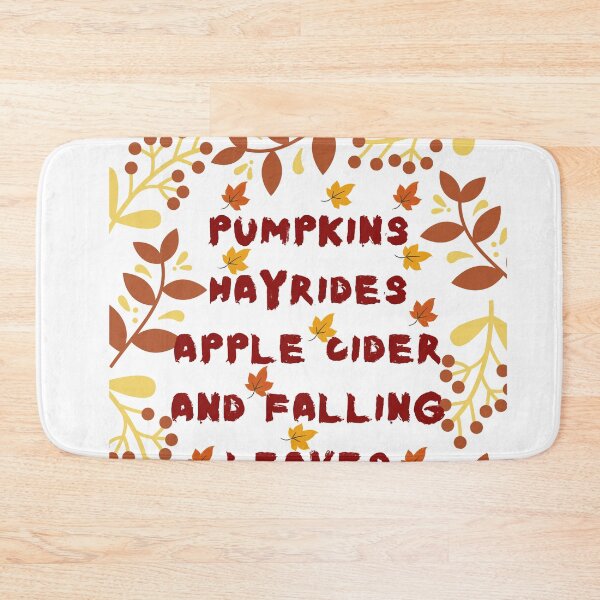 Item preview, Pumpkins Hayrides Apple Cider And Falling Leaves Throw Pillow designed and sold by Dragsma ⭐⭐⭐⭐⭐.