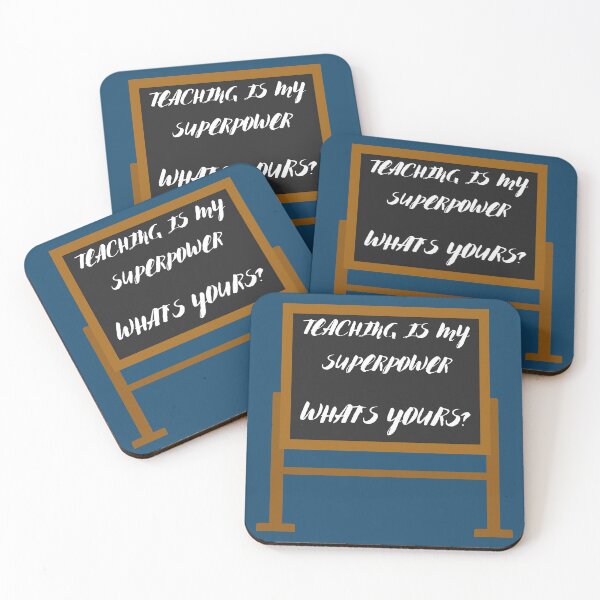 Item preview, Teaching Is My Superpower What's Yours Black Board In Dark Blue designed and sold by LuckyKermit.