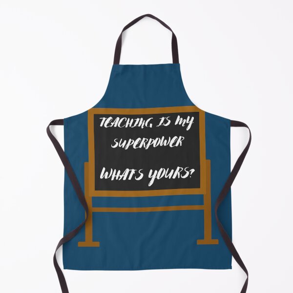 Item preview, Teaching Is My Superpower What's Yours Black Board In Dark Blue designed and sold by LuckyKermit.