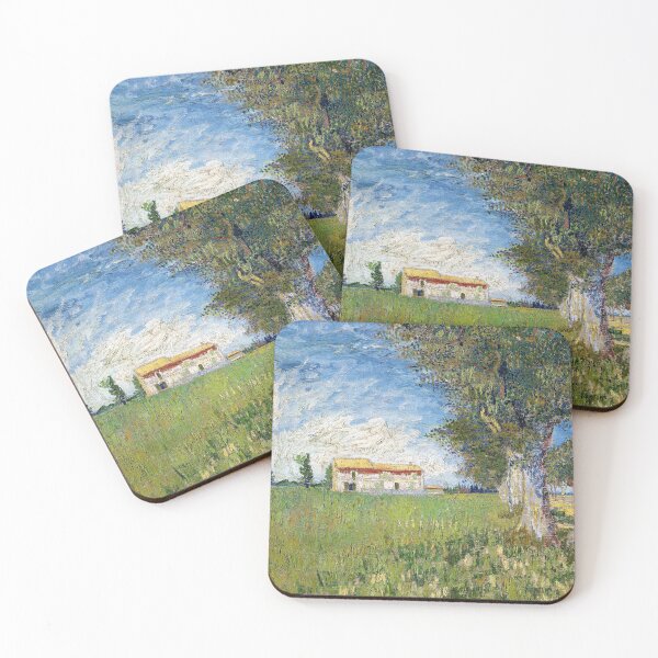 Item preview, Vincent Van Gogh Farmhouse in a Wheatfield designed and sold by ind3finite.