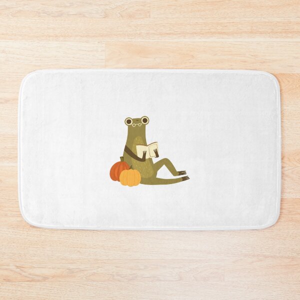 Item preview, Cute frog reading a book Pumpkin version designed and sold by mikhaleeevich.