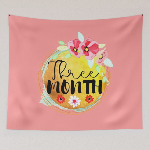 Item preview, Three Month Old Baby Milestone Label  designed and sold by LabelStore.