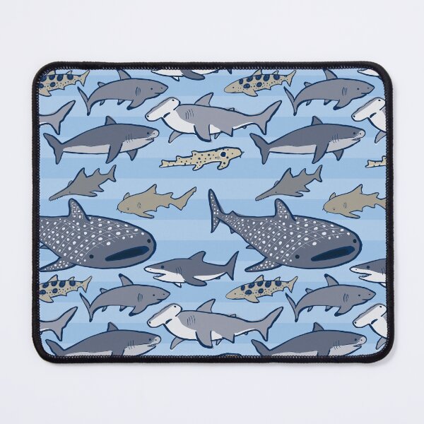 Item preview, Sharks and Stripes Pattern Light Blue  designed and sold by kellie-jayne.