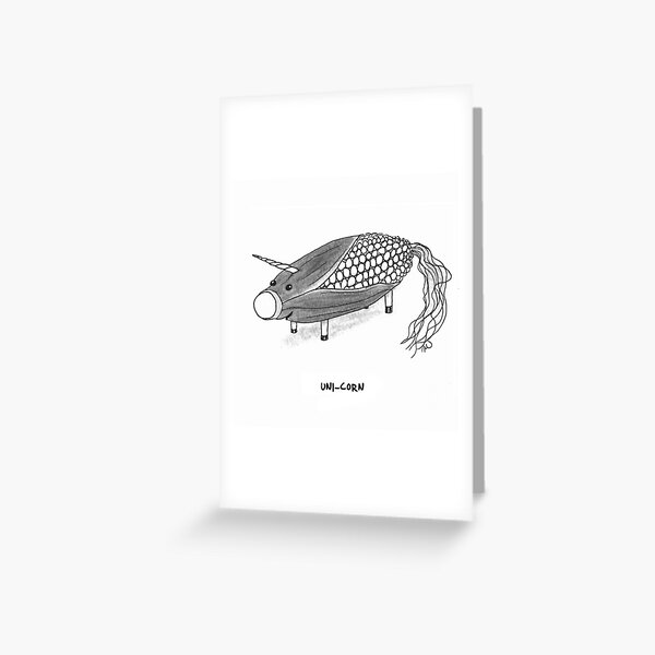 Uni-Corn the Unicorn Greeting Card