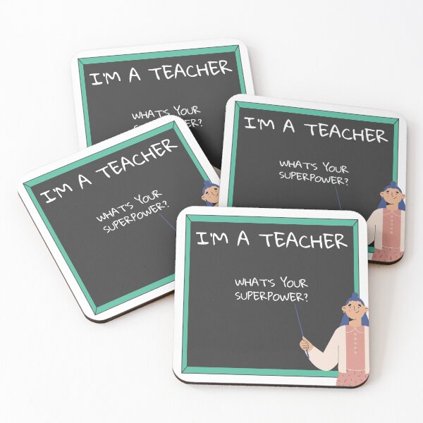 Item preview, I'm A Teacher What's Your Superpower Woman Pointing At A Board designed and sold by LuckyKermit.