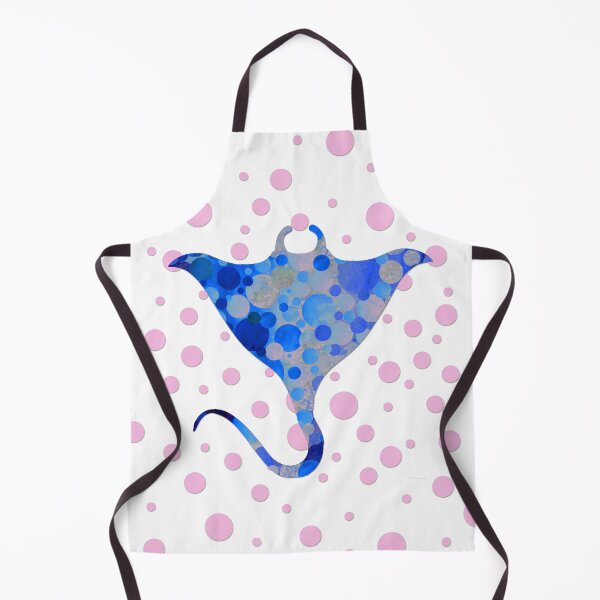 Item preview, Big Blue Stingray Fish with Pink Polka Dots designed and sold by Sharon Cummings Art.