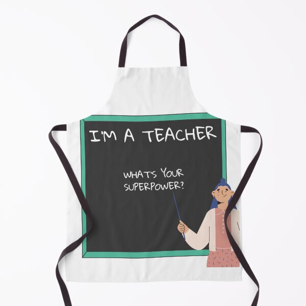 Item preview, I'm A Teacher What's Your Superpower Woman Pointing At A Board designed and sold by LuckyKermit.