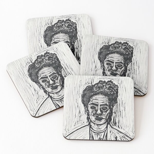 Item preview, Black and White Frida Kahlo designed and sold by Macncheese91.