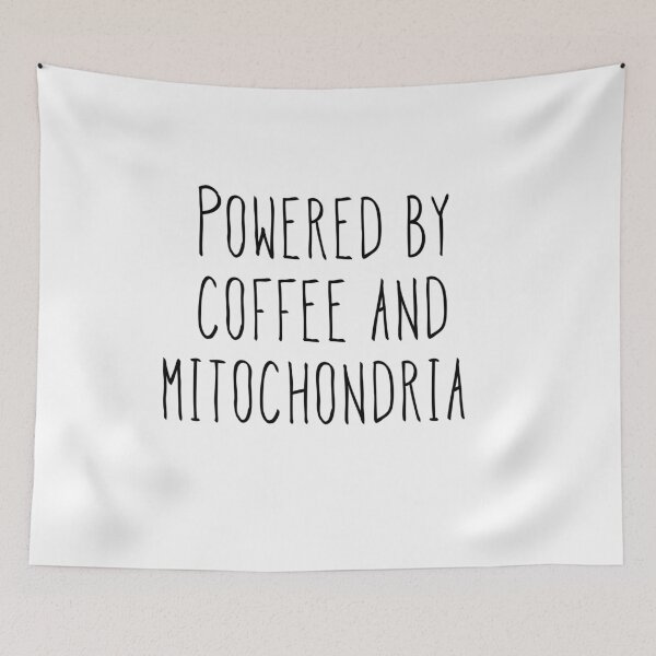 Item preview, Powered by coffee and mitochondria  designed and sold by Tamm-art.