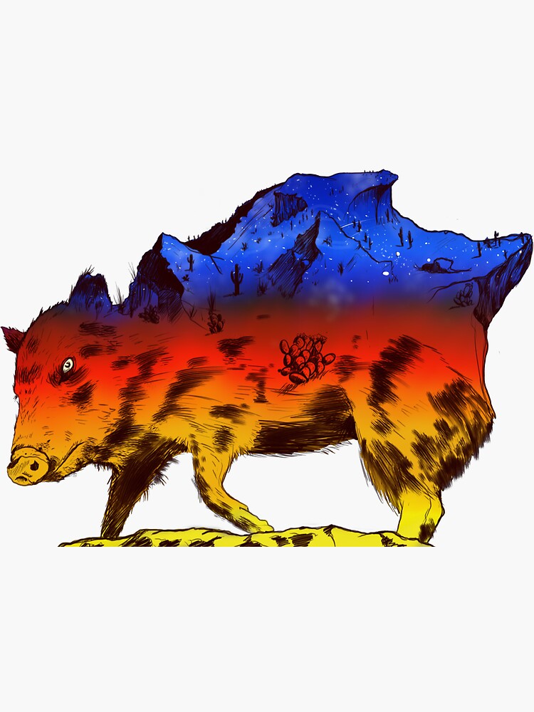 "Cosmic Javelina" Sticker for Sale by ManoloMono Redbubble