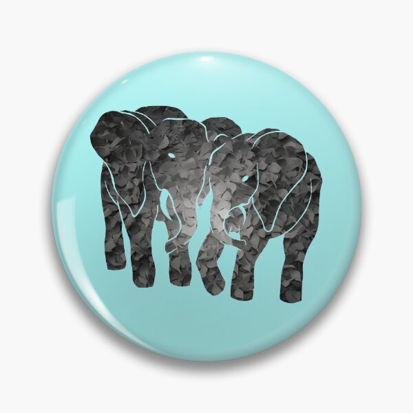 Item preview, Two elephants (Aqua) designed and sold by MidnightMagpie.