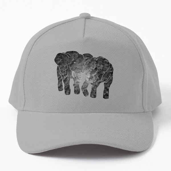 Two elephants (Aqua) Baseball Cap