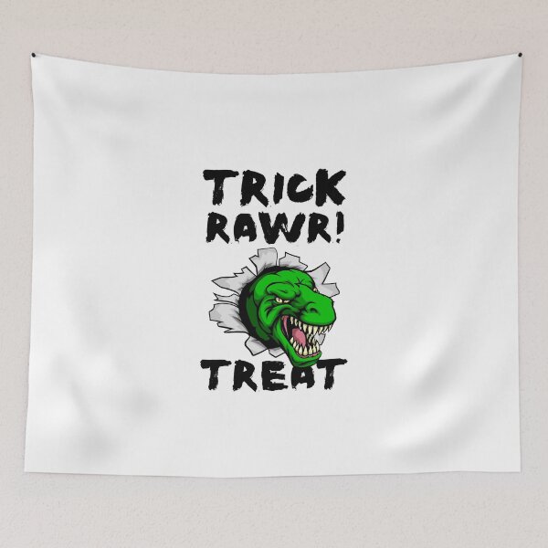 Item preview, Trick Rawr Treat - Funny Halloween dinosaur design designed and sold by Theleochick.