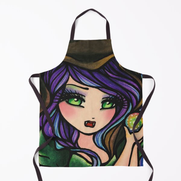 Item preview, Cute Vampire Purple Haired Girl Whimsical Fantasy Art designed and sold by hannahlynnart.