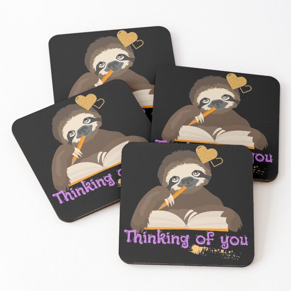 Item preview, Thinking Of You Cute Sloth With Book Design designed and sold by EarthArtDesigns.