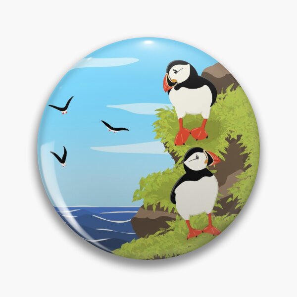 Item preview, Two puffins on a cliff designed and sold by Bouiiille.