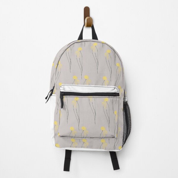 Item preview, Taupe and yellow botanical repeat pattern designed and sold by Andhopedesigns.