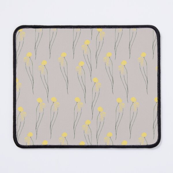Item preview, Taupe and yellow botanical repeat pattern designed and sold by Andhopedesigns.
