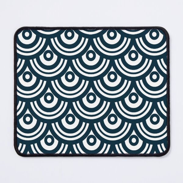 Item preview, Retro navy blue and white semicircles designed and sold by IoanaHraball.