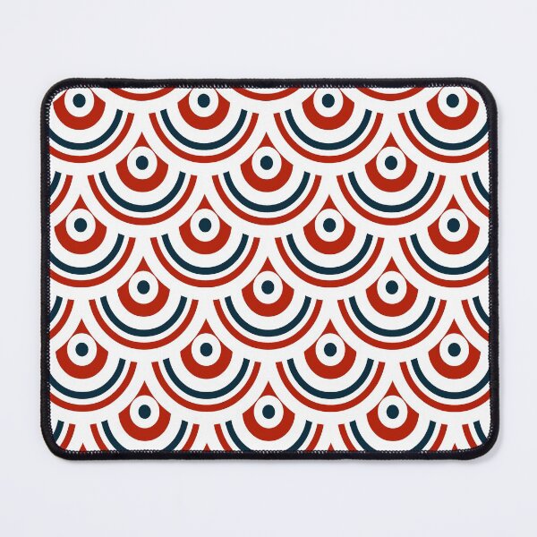 Item preview, Retro red, white and navy blue semicircles designed and sold by IoanaHraball.