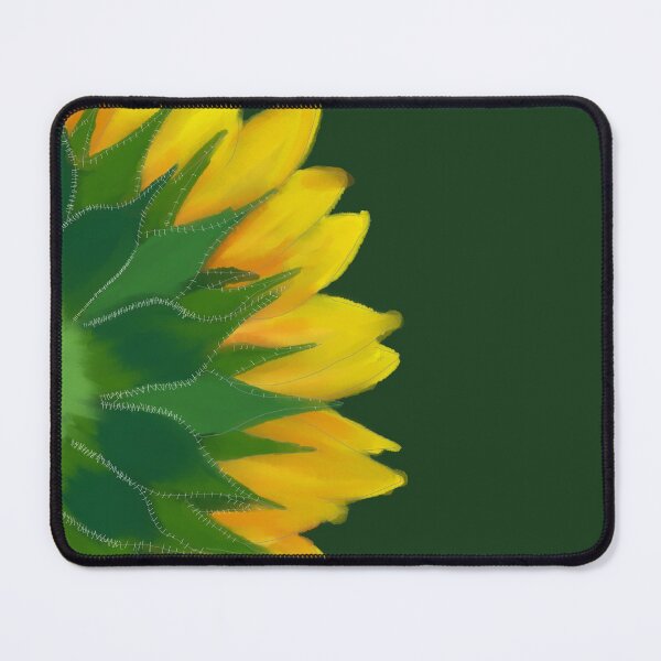 Sunflower close up digital painting Mouse Pad